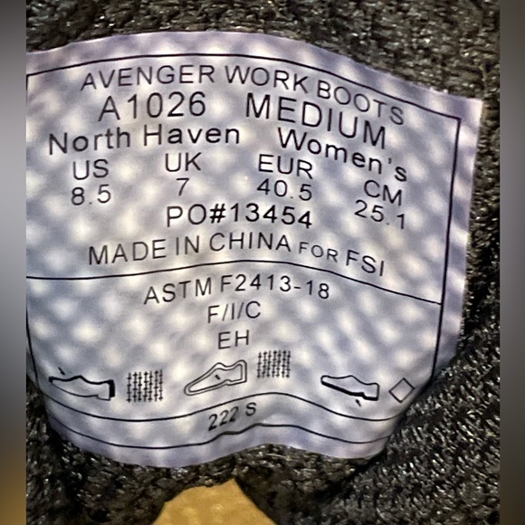 Avenger Work Boot North Haven Oxford Size 8.5 - Picture 4 of 11